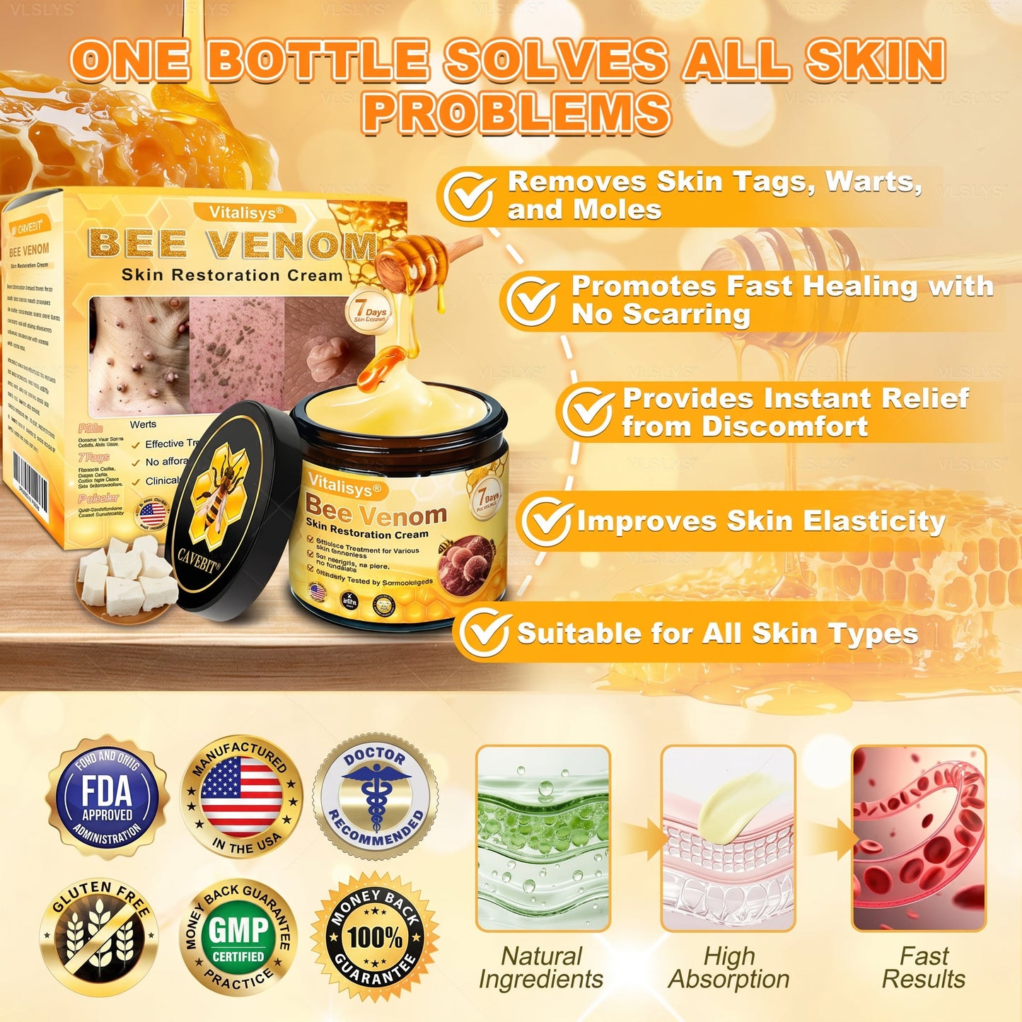 🔥 LAST DAY 80% OFF🔥 Aeehfeng® Bee Venom Skin Restoration Cream 🔥🔥