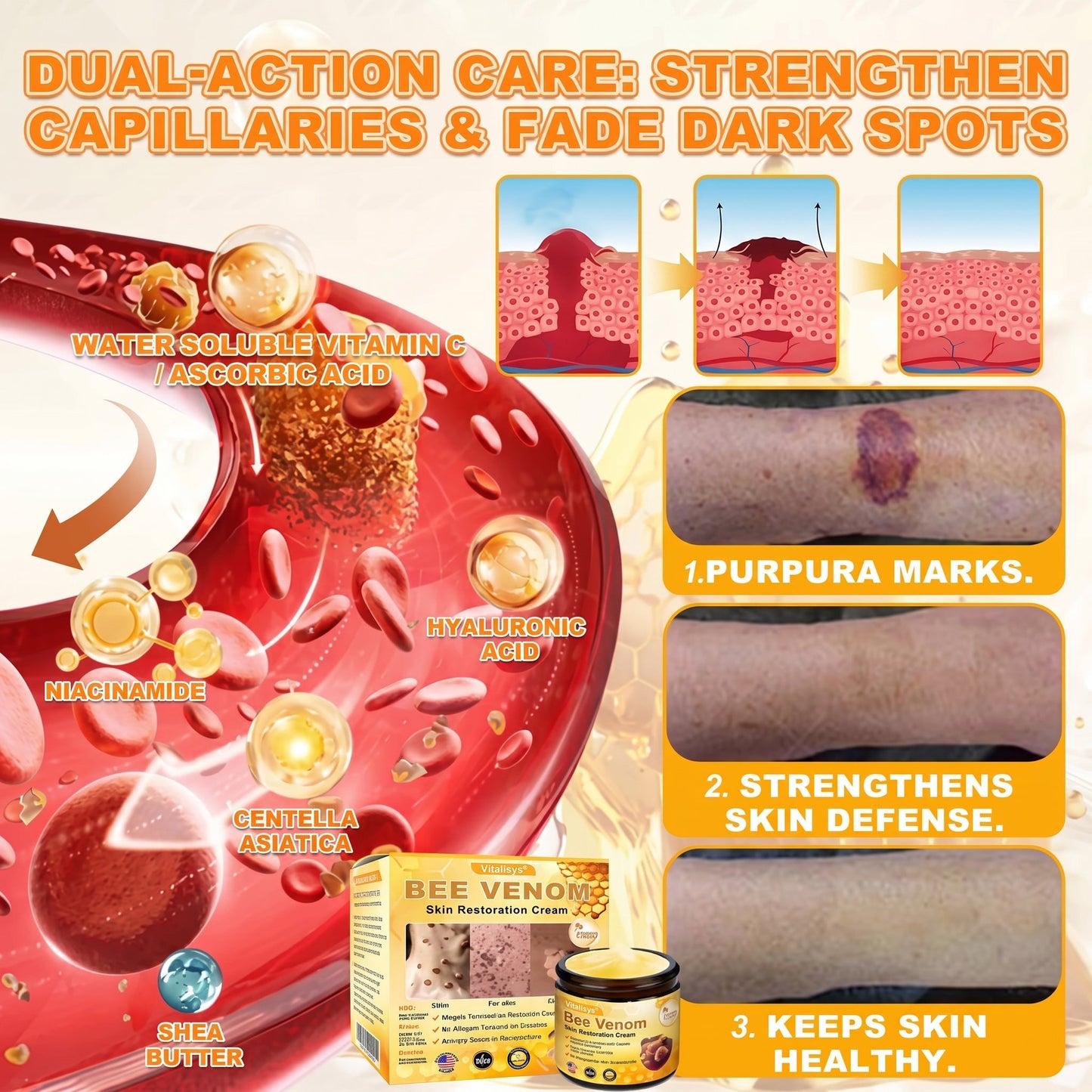 🔥 LAST DAY 80% OFF🔥 Aeehfeng® Bee Venom Skin Restoration Cream 🔥🔥