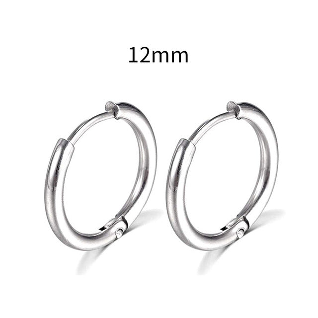 2025 New Simple Stainless Steel Gold Small Earrings Cartilage Ear Piercing Jewelry