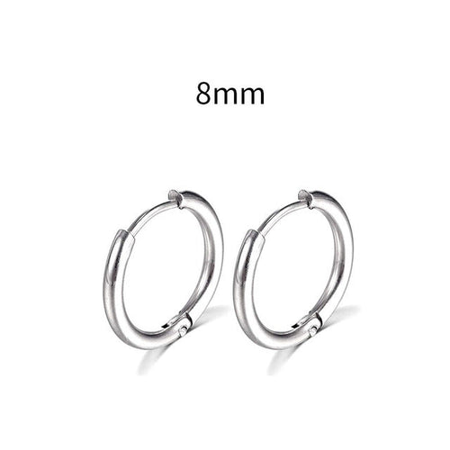 2025 New Simple Stainless Steel Gold Small Earrings Cartilage Ear Piercing Jewelry