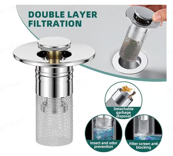 🔥Last Day Promotion 69% OFF🔥Pop Up Sink Drain Strainer----🛀Removes odors and prevents blockages