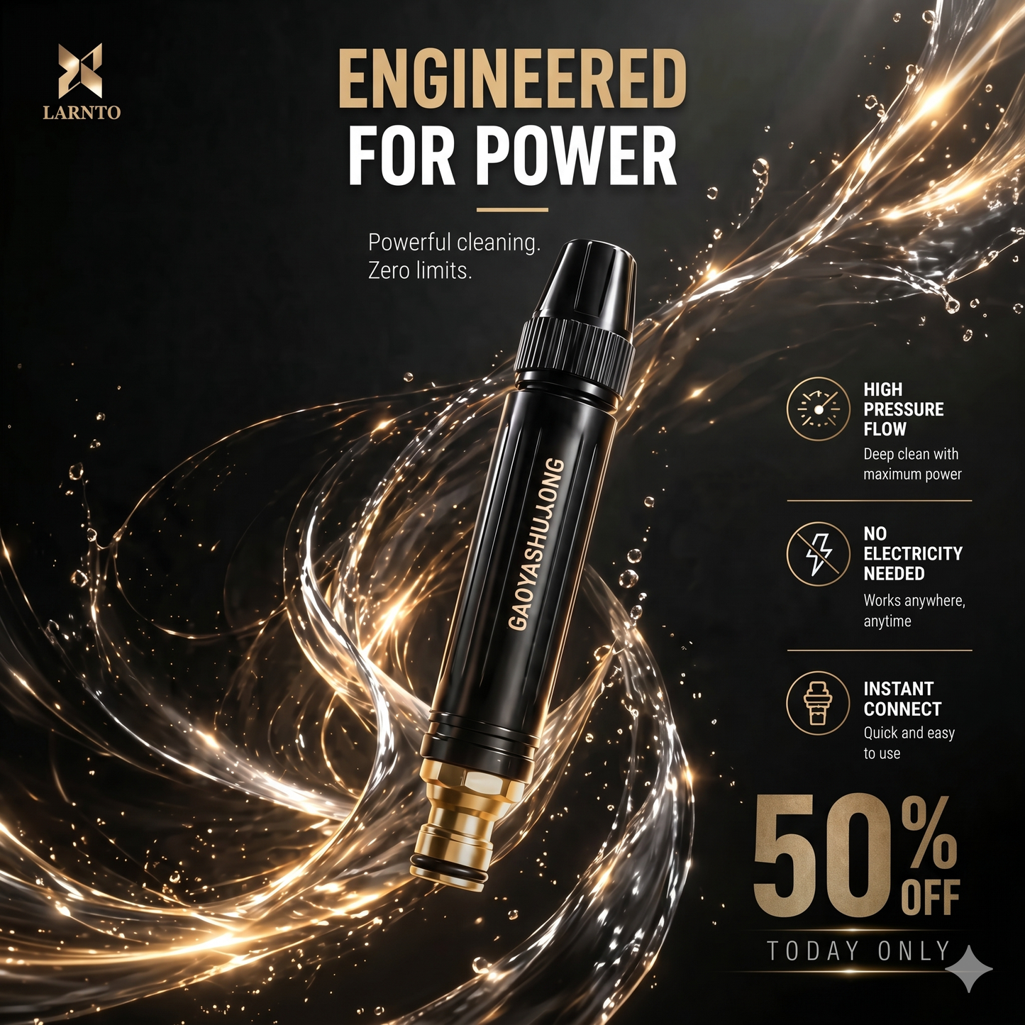 🚗LAST DAY 50% OFF ✨Larnto®Powerful High-Pressure Home Car Wash & Garden Sprayer