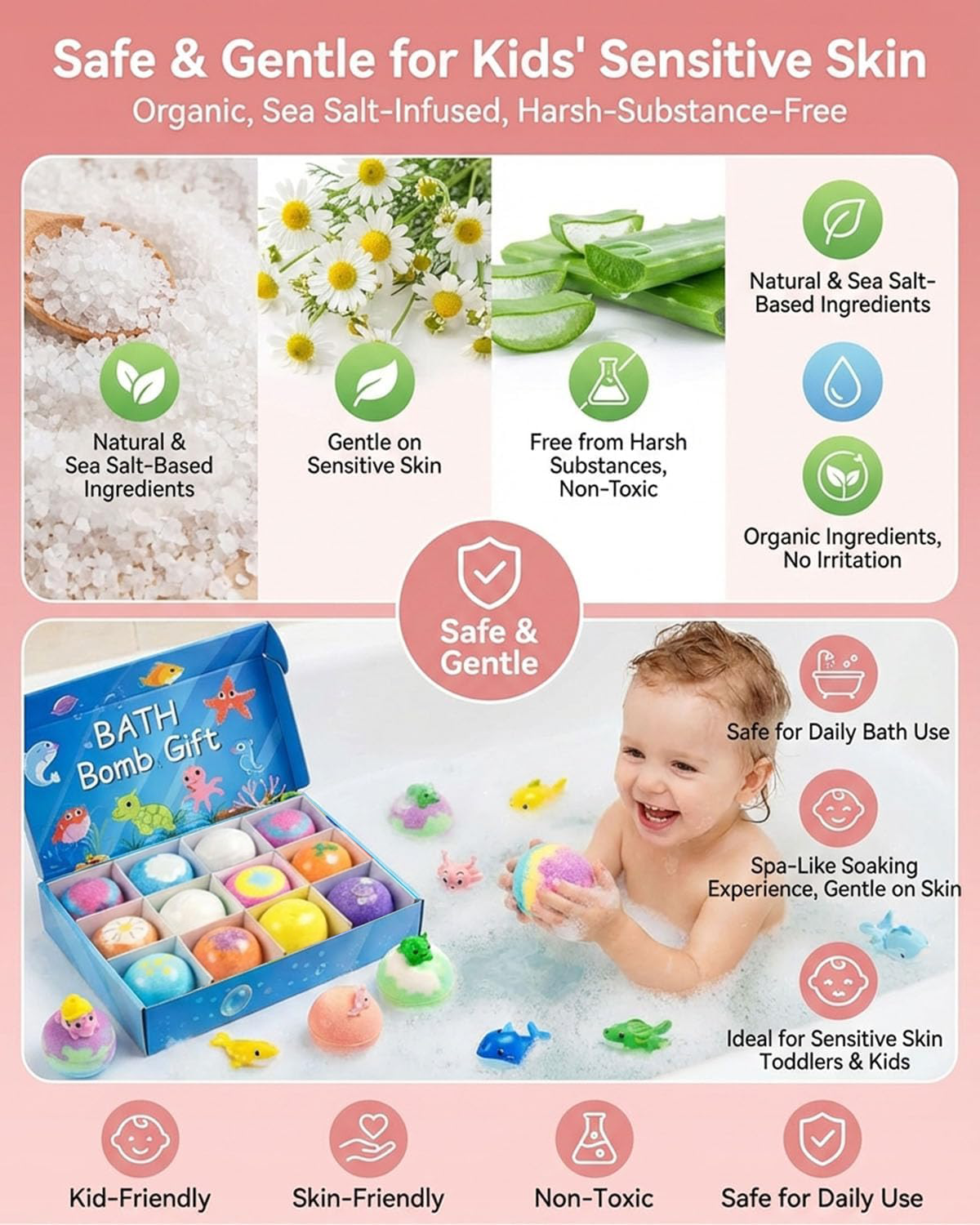 🦄🦄Bath Bomb Gift Set for Kids – Turn Every Bath Into a Magic Adventure